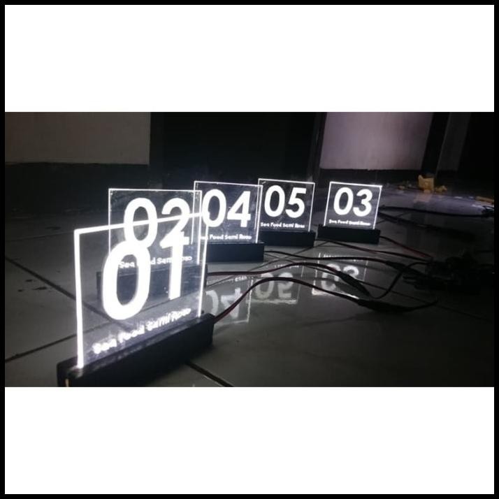 

TERBARU JUAL PAPAN TULISAN LAMPU AKRILIK LED SIGN 1 NOMOR MEJA BISNIS KULINER /PAPAN PENANDA !!!!!!