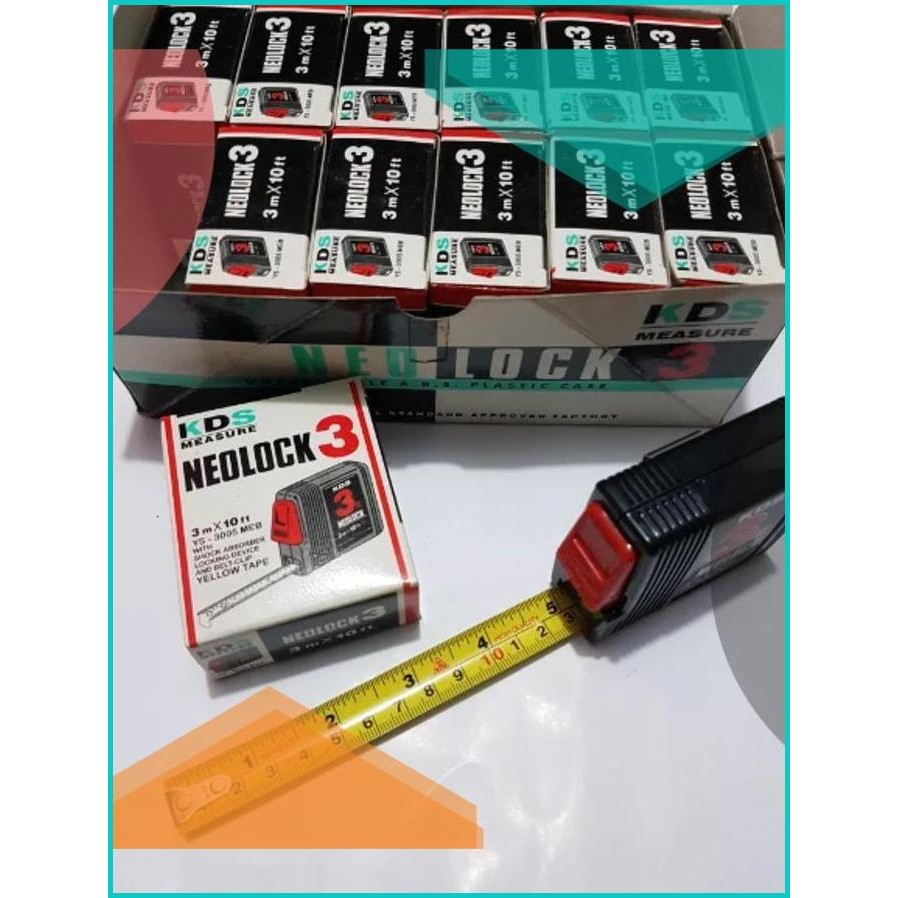 KDS METERAN NEOLOCK 3 METER - KDS MEASURE TAPE MADE IN JAPAN 11OKTZ4 o