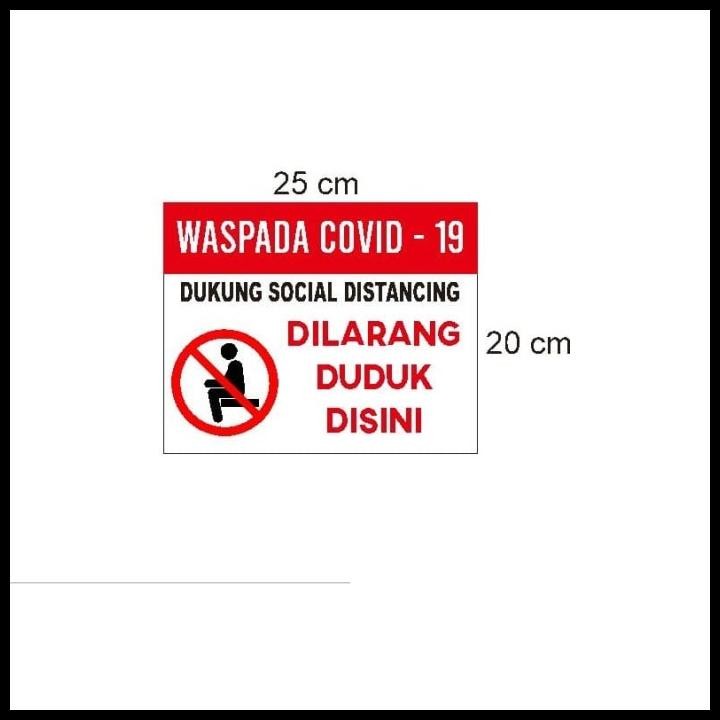 

BEST DEAL STIKER SIGN DILARANG DUDUK HIMBAUAN JAGA JARAK KEEP SOCIAL DISTANCING !!!