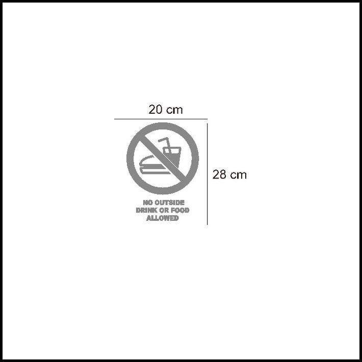 

DISKON CUTTING STIKER LOGO NO OUTSIDE DRINK FOOD DILARANG BAWA MAKANAN MINUMA !!!