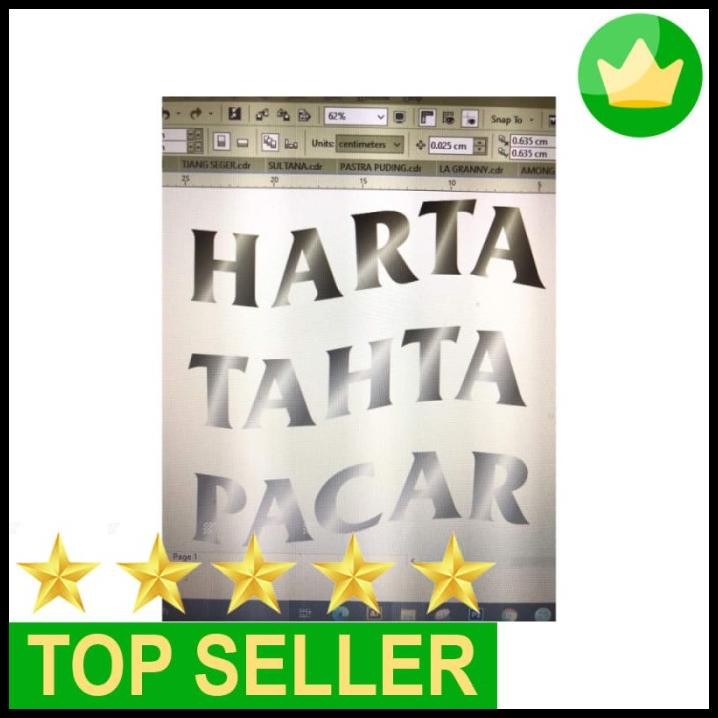 

BEST DEAL PROMO CUTTING STICKER HARTA TAHTA PACAR / IDOLA BISA CUSTOM NAMA !
