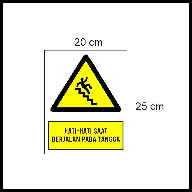 

BEST DEAL STIKER VINYL HIMBAUAN HATI BERJALAN TANGGA KESELAMATAN KERJA SAFETY KA