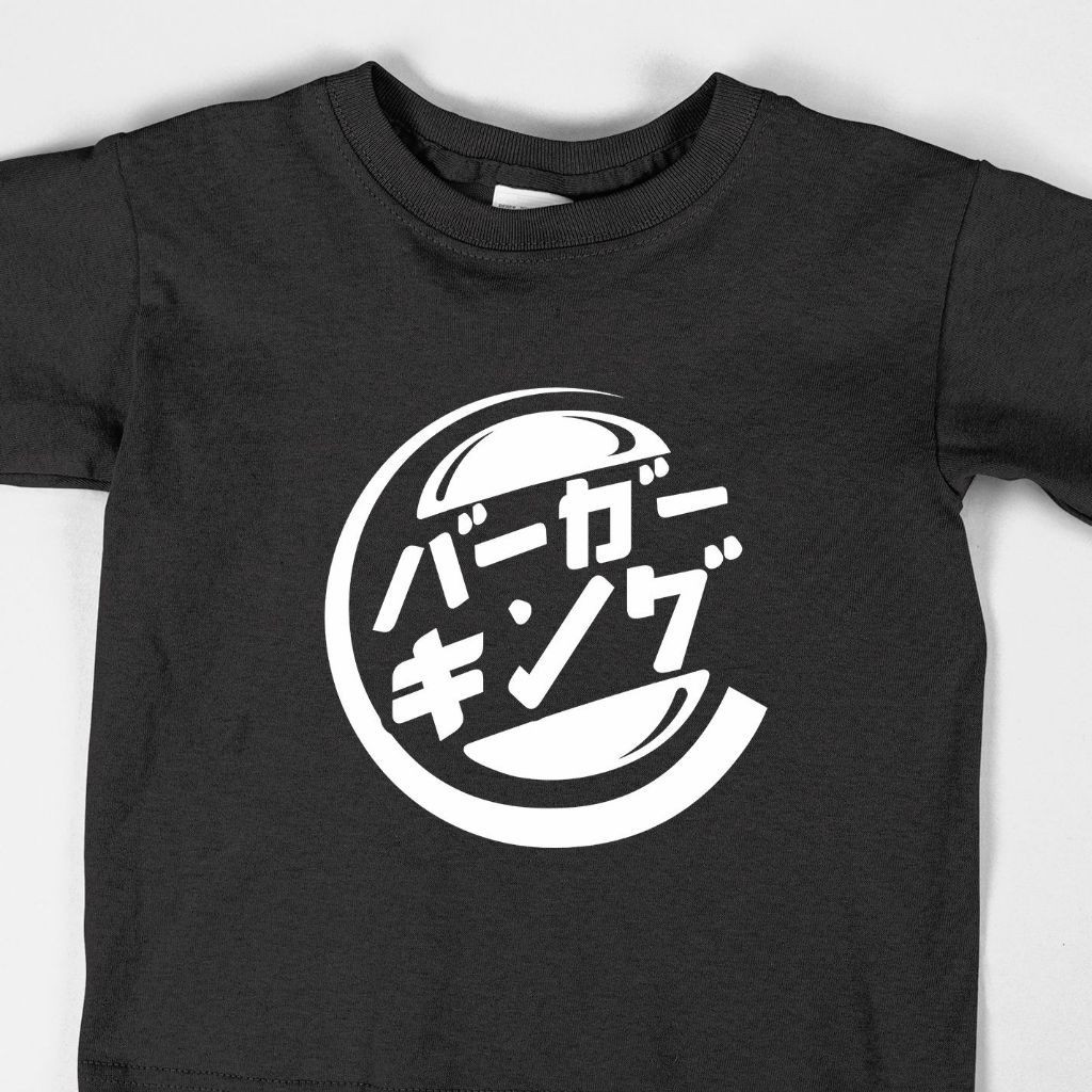 T-shirt Distro Kaos Pria Wanita Katun Kombet 24s All Size Kata Kata Burger King Jepang