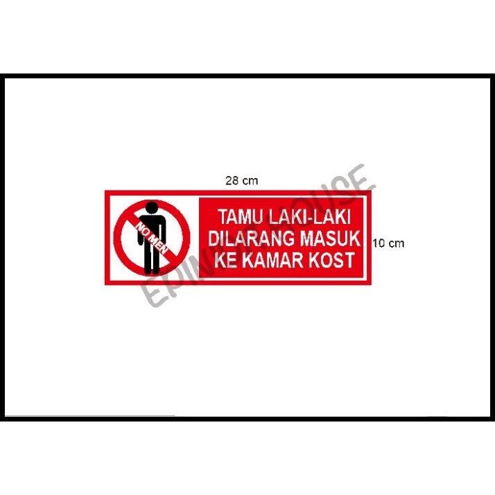 

DISKON STIKER VINYL TAMU LAKI DILARANG MASUK KAMAR KOST WANITA SIGN ATURAN !!