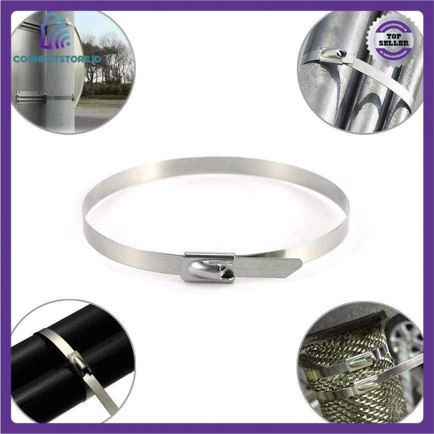 

Kabel Ties Stainless Steel Multifunctional 4.6 x 200mm 20 PCS - Silver