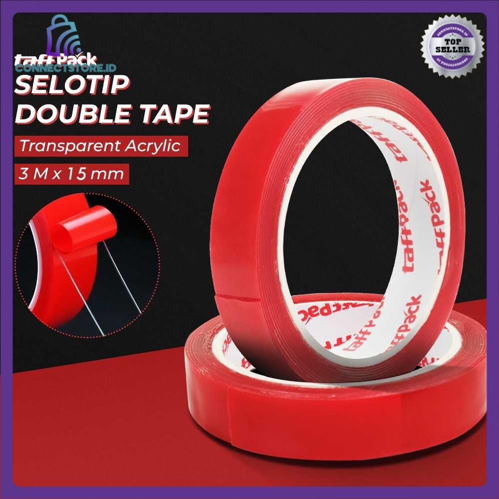 

Selotip Double Sided Tape Transparent Acrylic 3M X 15Mm - Red