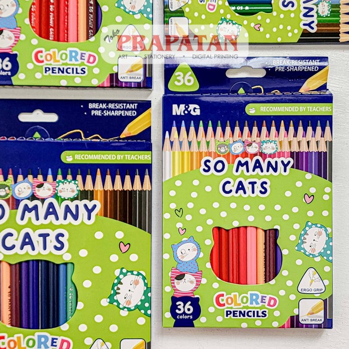 

M&G So Many Cats Pensil Warna Awp343A Color Pencil #Original