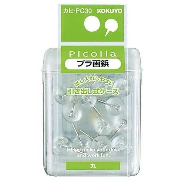 

Kokuyo Picolla - Kahi-Pc30 - Ball Push Pin Transparant #Original