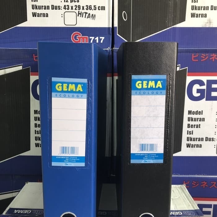 

Odner Gema 717 Folio F4 Biru Hitam #Original