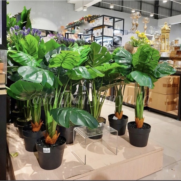 READY STOKKK Tanaman Monstera artificial latex informa Tanaman hias palsu plus pot