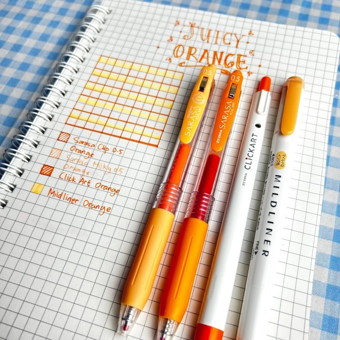 

Paket Bundling Alat Tulis Zebra Juicy Orange Free Notebook Grid A5