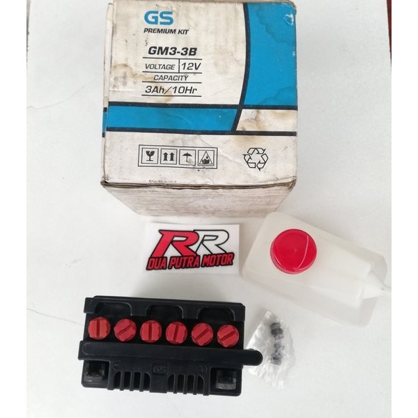 Aki Acu Accu Basah Original Ori Gs Gm3-3B Yamaha Rxk Rx King Nsr 150 Satria Lumba Hiu 2 Tak Ninja R
