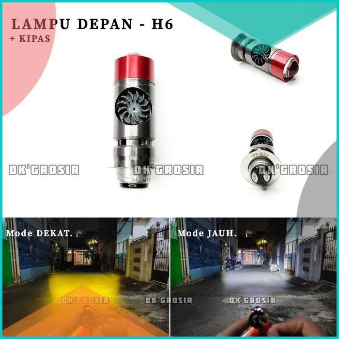 IBRIGHT Lampu Depan H6 Kipas LED Lampu Utama tipe Laser Jauh Dekat 11O