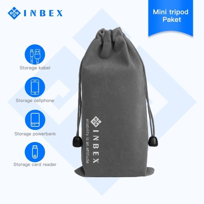PROMO SPECIAL INBEX Earphone Cable Storage Bag Handphone Accessories Bag 10*20cm