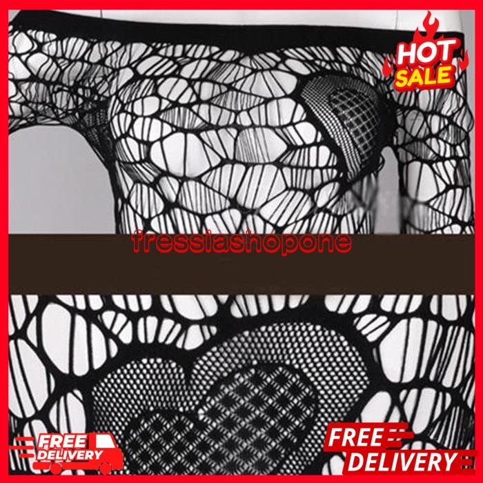 BAJU SEXY WANITA LINGERIE WANITA KETAT TRANSPARAN KETAT FISHNET BABYDOLL A HIGHT QUALITY BY FRESSIA 