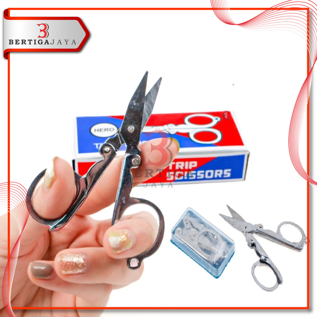 

BJ Gunting Lipat Kecil Saku / Hero Trip Folding Scissors Stainless Steel