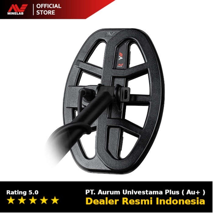 Minelab Coil V8 Double D Elliptical Waterproof Search Coil Koil Kecil Untuk Minelab Vanquish 340, 44