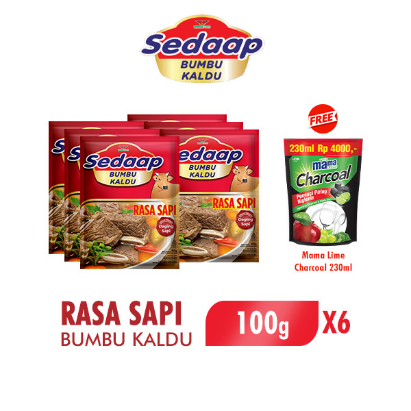 

[LIVE] Sedaap Bumbu Kaldu Sapi 100 gr x6 Free Mama Lime Charcoal 230ml