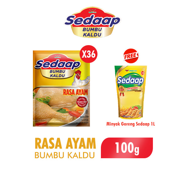 

Sedaap Bumbu Kaldu Ayam 100 gr x36 Free Minyak Goreng Sedaap 1L