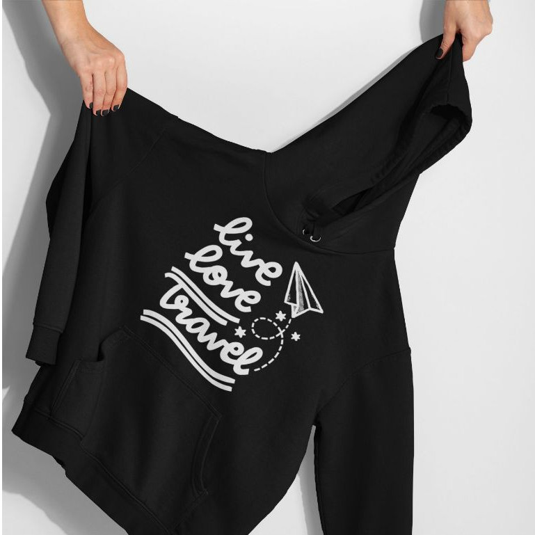 Hoodie Jumper Sweater - Live Love Traveling Quotes