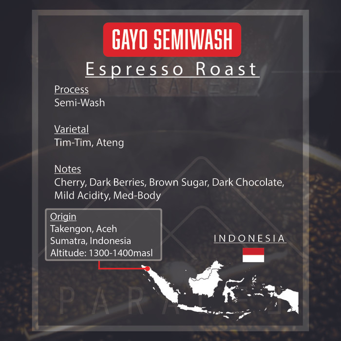 

Gayo Semiwash Single Origin Arabica Coffee/Kopi