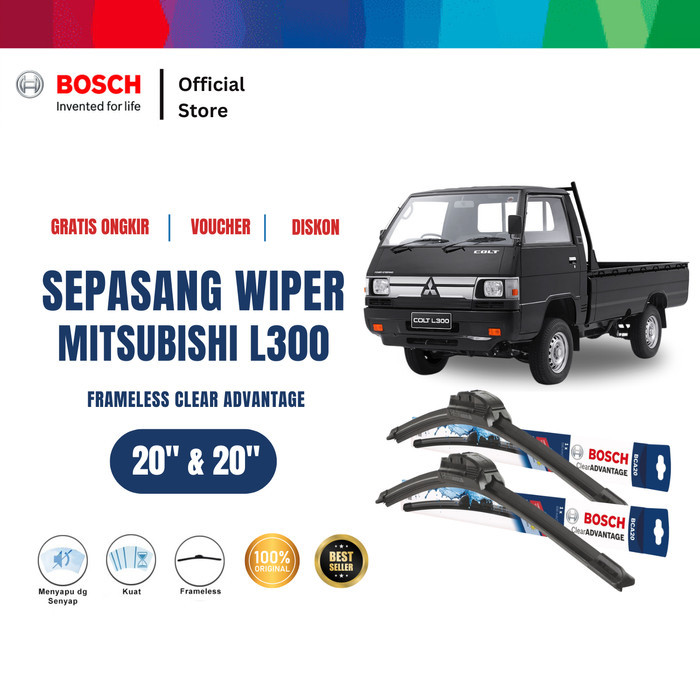 Bosch Wiper Frameless Clear Advantage Mobil Mitsubishi L300 20" & 20"