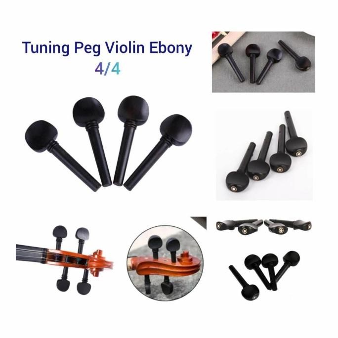 Tuning Peg Biola Violin 4/4 Ebony Dryer Pegs Wood Kayu Putaran Groover