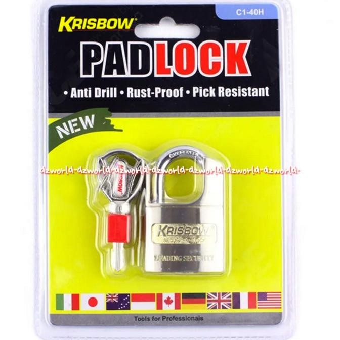 

Krisbow Padlock C1-40 Panti Drill Rust Proof Gembok Tahan Karat Kris