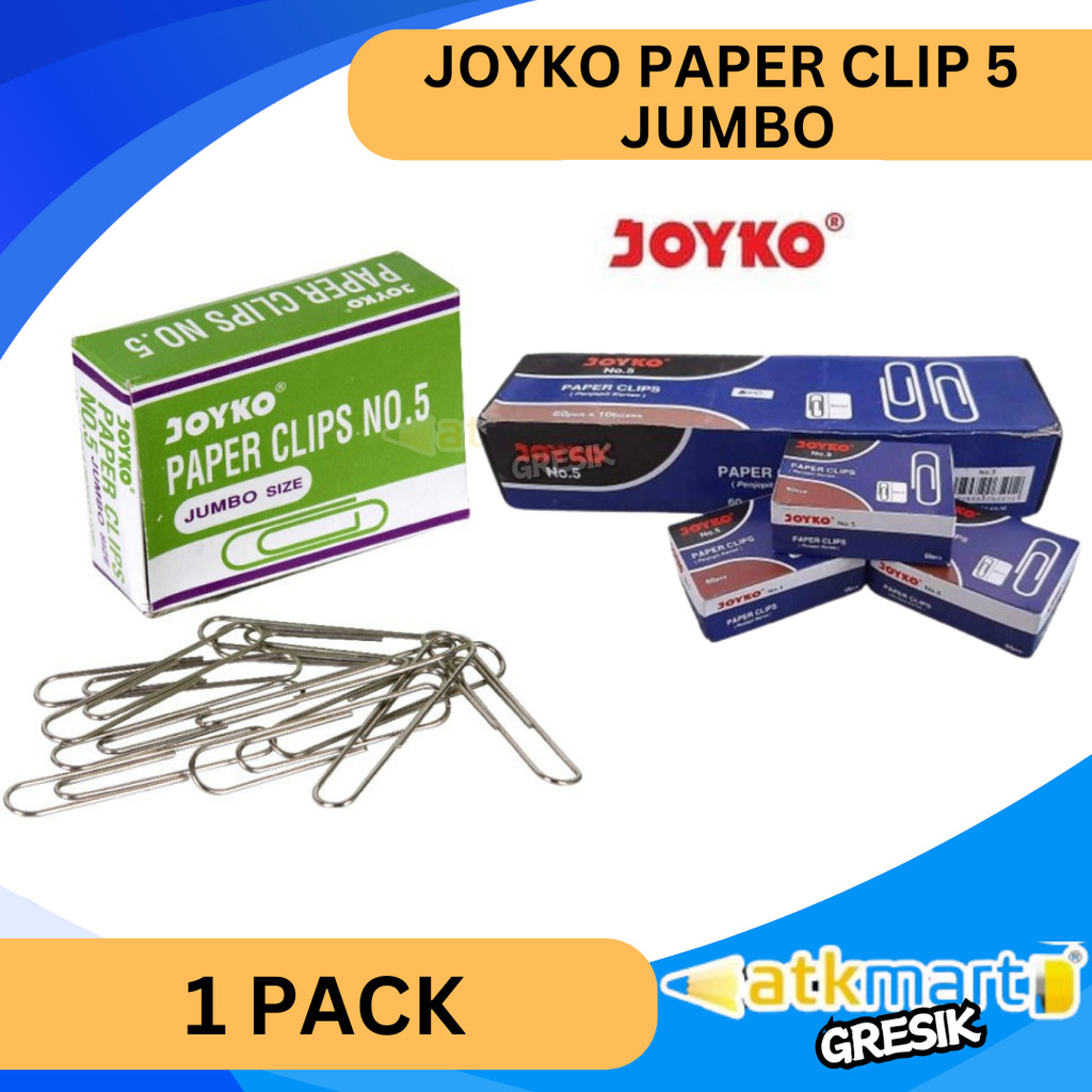 

JOYKO PAPER CLIP 5 JUMBO / KLIP KERTAS JUMBO / KLIP KERTAS SKRIPSI
