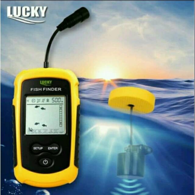 Fish finder lucky portable Alat diteksi sonar ikan fishfinder