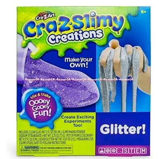 

Crazart Craz Slimy Creations Make Your Own Glitter Slime