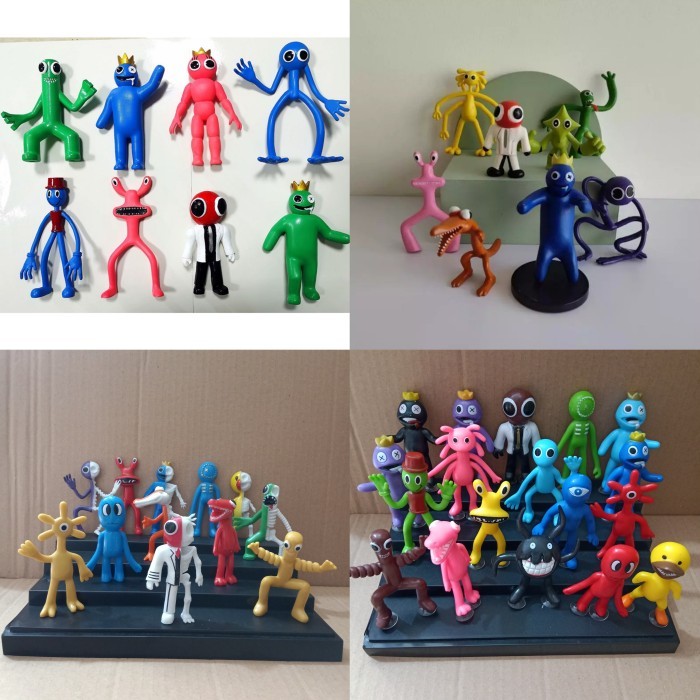 Rainbow Friends Mainan Figure Topper Cake