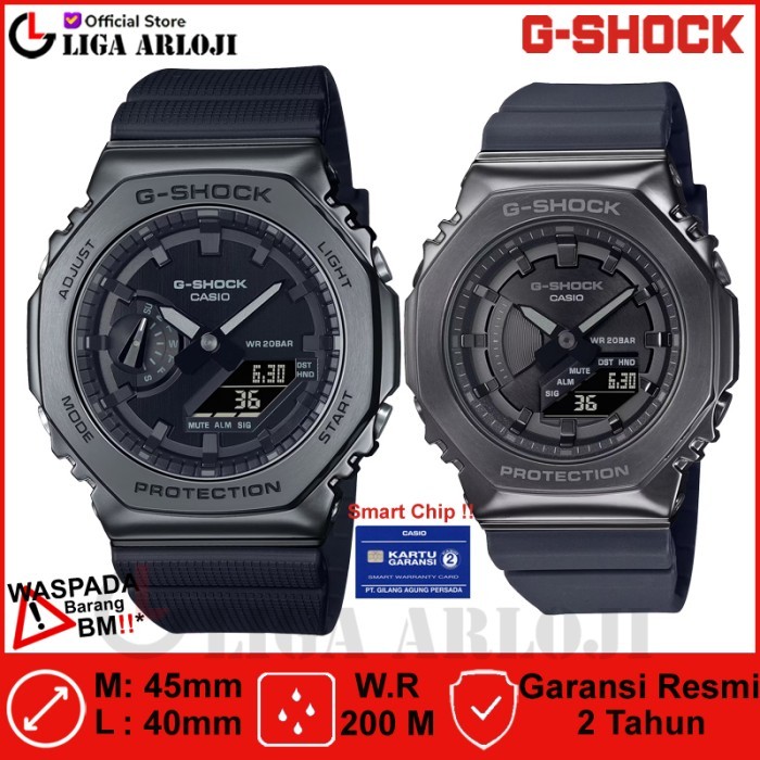 Casio G-Shock GM-2100BB-1ADR & GM-S2100B-8ADR Jam Tangan Couple