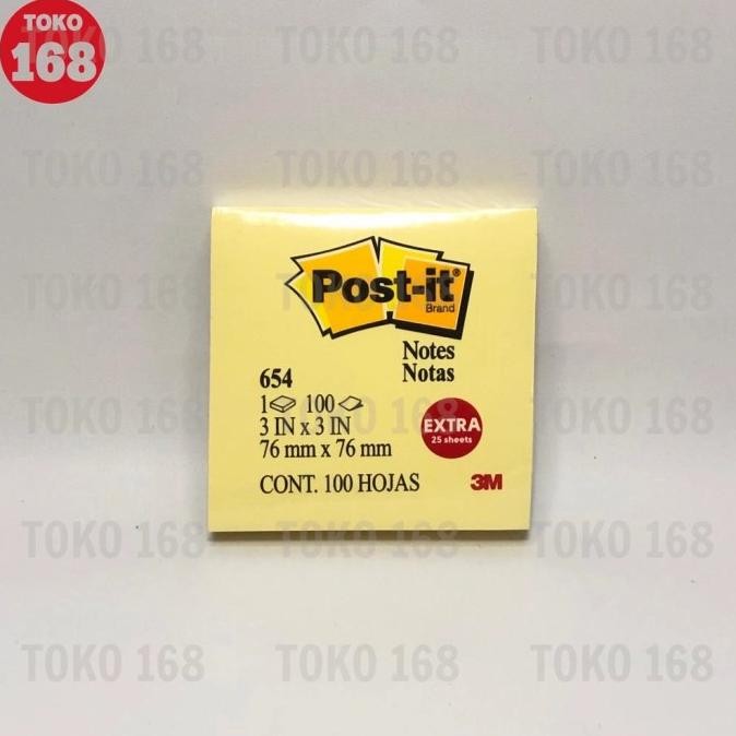 

3M Post It Notes / Memo / Sticky Notes 654 (PAK BESAR)