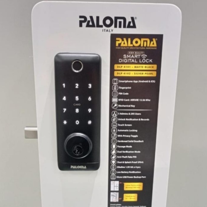 TERBARUUU PALOMA DLP 4101-4102 DIGITAL SMART LOCK DEADBOLT TUYA