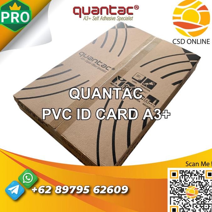 

Quantac PVC ID CARD A3+ PET INSTANT Digital Print Laser Toner - PACK