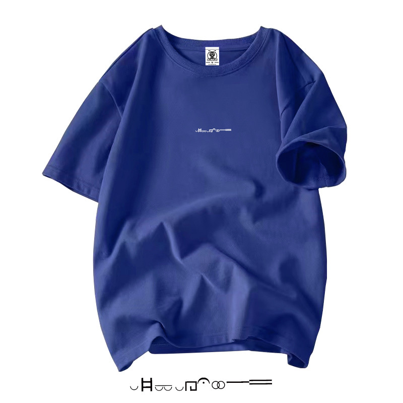 Kaos ukuran besar unisex untuk pria leher bulat pakaian longgar kemeja kebesaran atasan pariwisata O