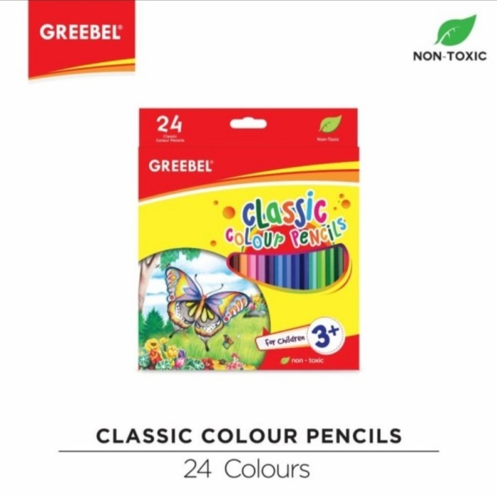 

HN752 GREEBEL 7024 CLASSIC COLOUR PENSIL 24 WARNA CUCI GUDANG