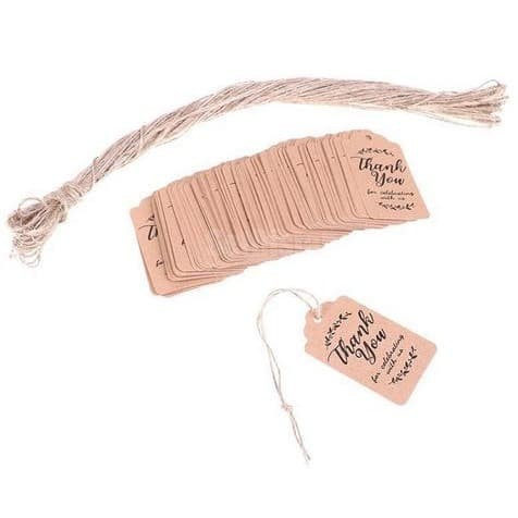 

LL314 Paper Hang Tags - Rectangular "Thank You for Celebrating" (10pcs) FREE ONGKIR