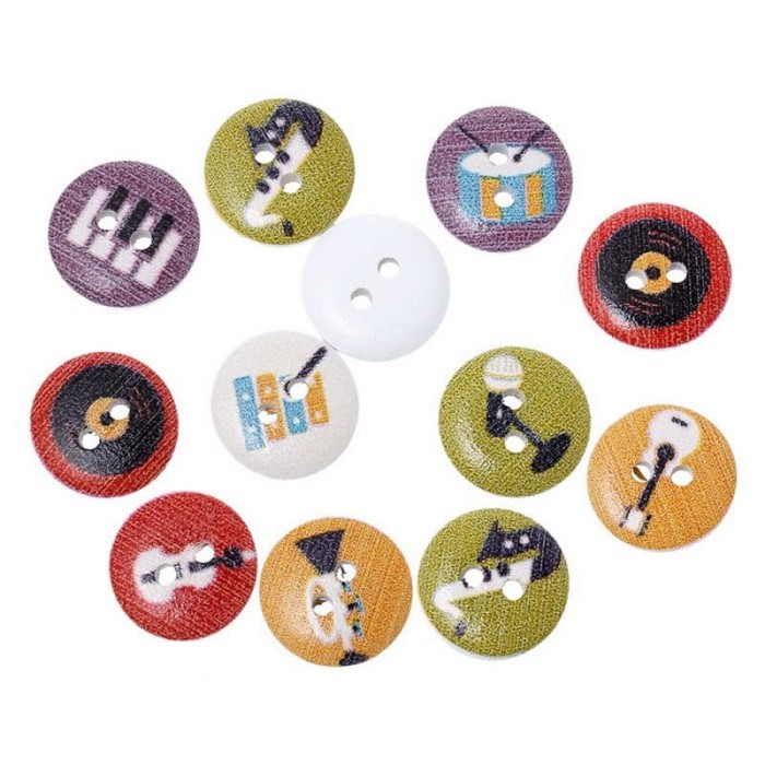 

DO802 Kancing Kayu Dua Lubang - Musical Instrument Style (10 pcs) NEW