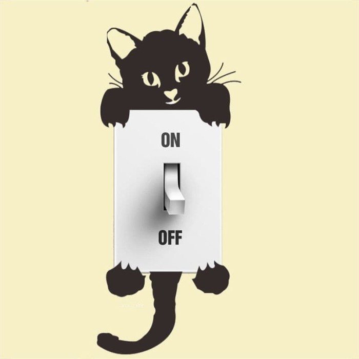 

EF528 Wall Decal - Stiker Dinding Switch Button_SB15 BIG SALE