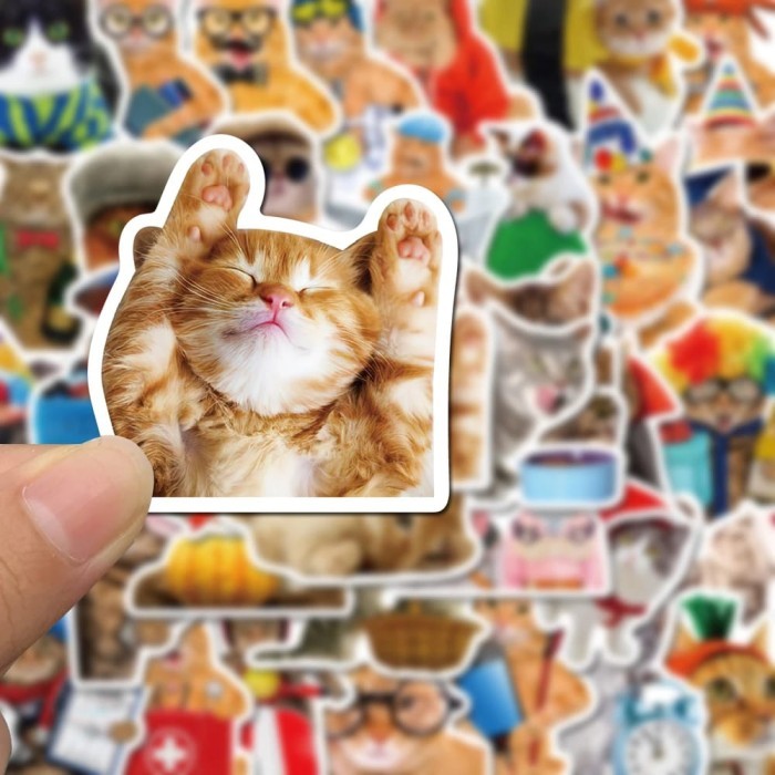 

ZB460 Cats Pets PVC Sticker (10pcs) GRATIS ONGKIR