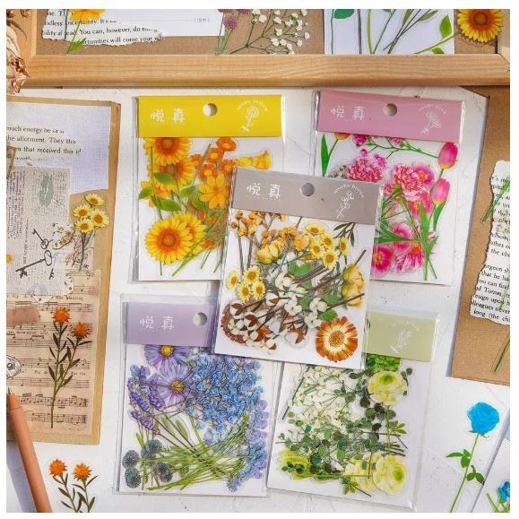 

TI985 Flower Series PET Stickers - Flower Vintage Romantic (30pcs) NEW
