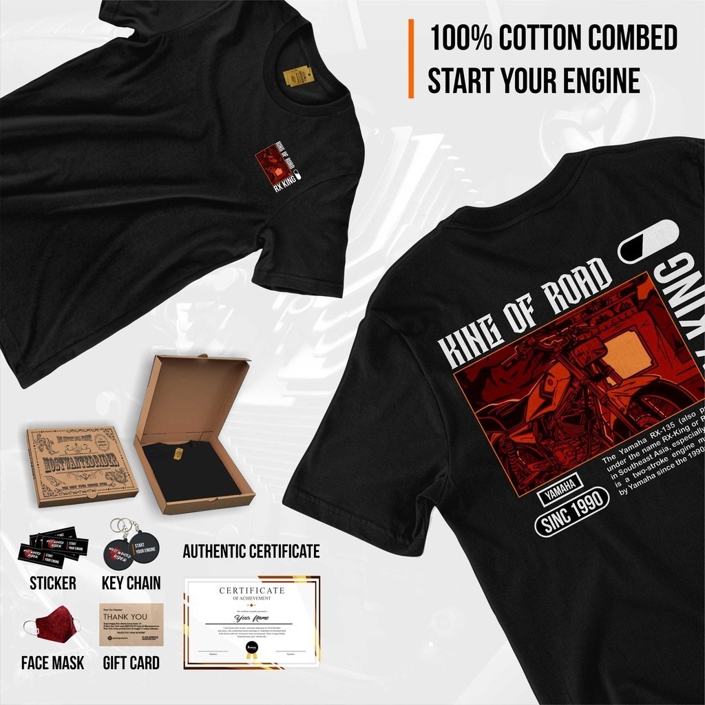 Kaos Yamaha Rx King 1990 Kaos Motor Kaos Cb Gl Mp Kaos Honda Harley 750 Klasik Vespa Honda Gank Kaos