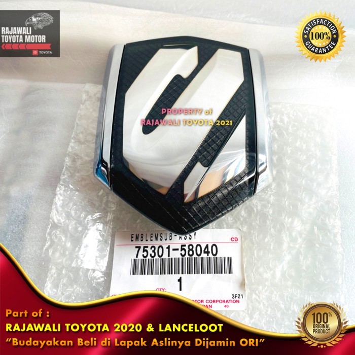 Emblem Depan Alphard Vellfire Anh10 2005-20 Logo Simbol Chrome New Toyota 75301-58040