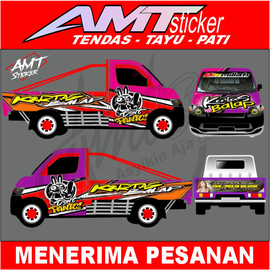 Stiker Decal Full Body Mobil Pick Up + Bisa Custom Desain Bebas