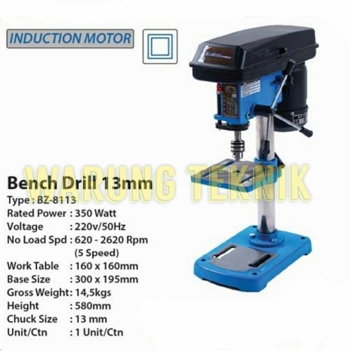 Bench Drill - Mesin Bor Duduk 13 Mm 350 Watt Benz Werkz Forsale