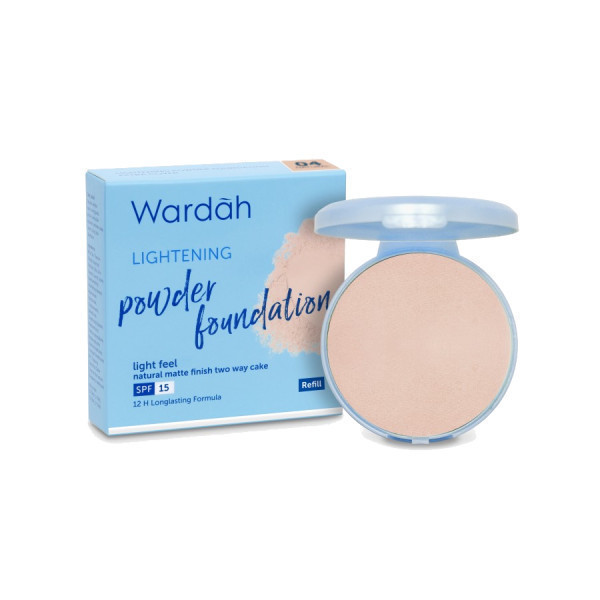 Wardah Refill Lightening Powder Foundation Light Feel 04 Natural 12 g