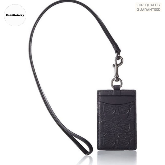 

ID LANYARD IN SIGNATURE EMBOSSED BLACK