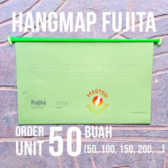 Fujita Hangmap no. 100 Suspension Filing Folder (Foolscap Size) Hijau